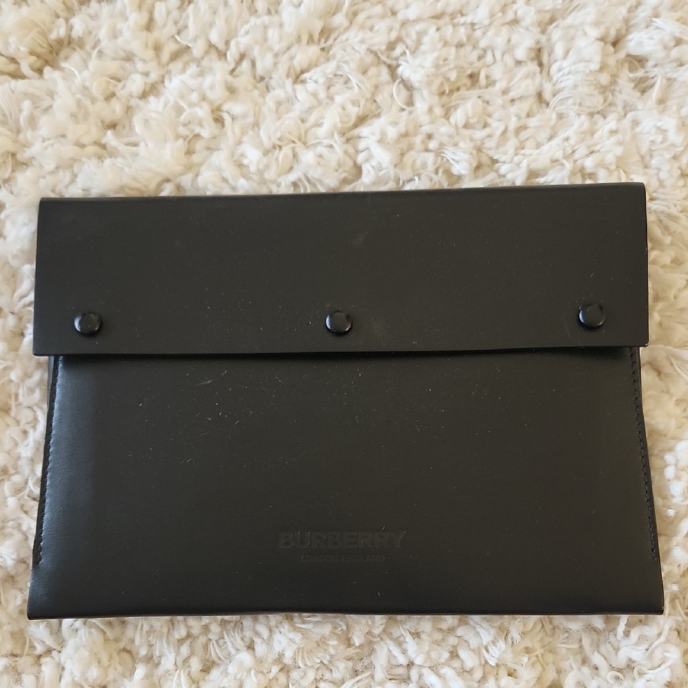 Burberry Black Leather Clutch